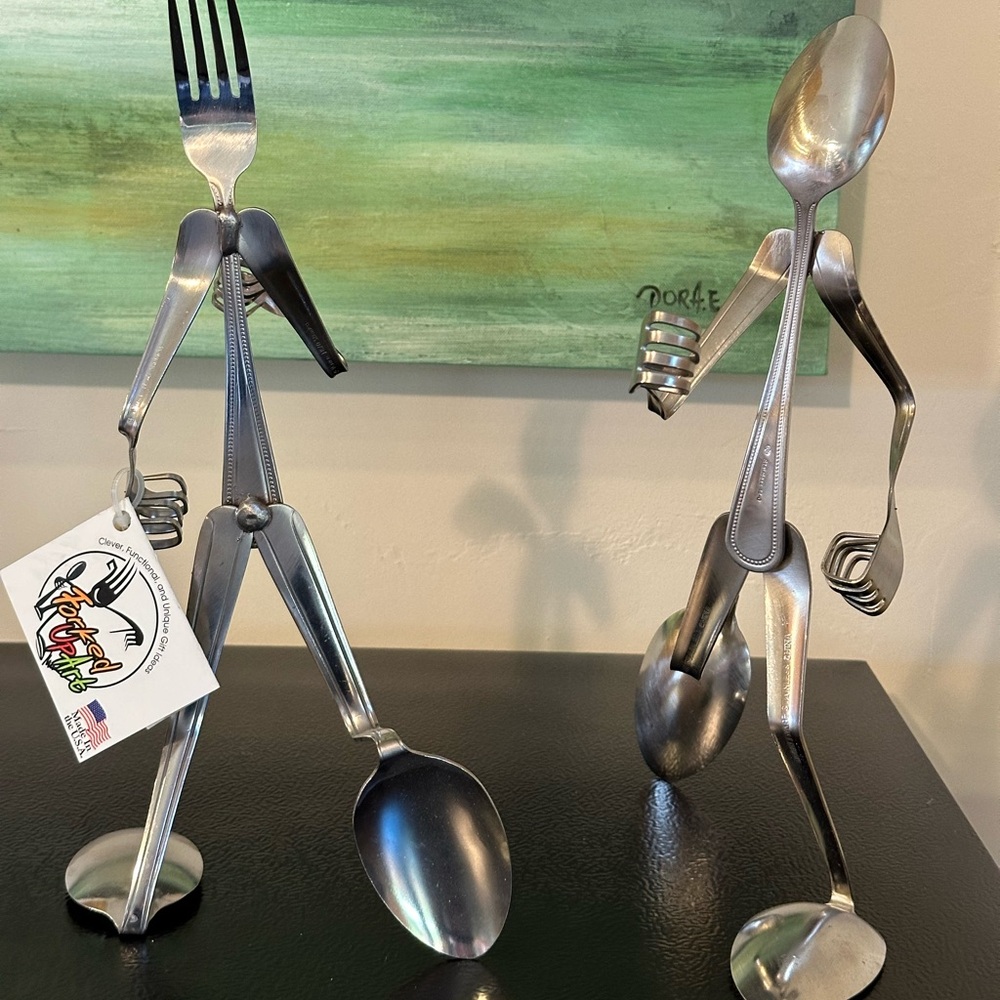Silverware art. Runners. adorable gift for the runner in your life.